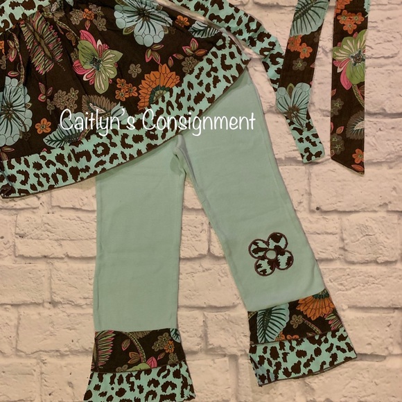 Ann Loren Boho Pant Set w Headband NWOTs - Picture 3 of 3